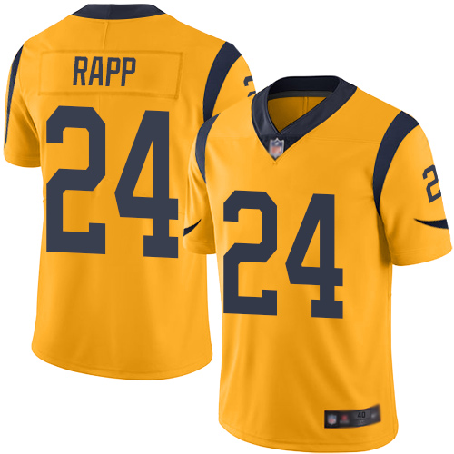 Los Angeles Rams Limited Gold Men Taylor Rapp Jersey NFL Football #24 Rush Vapor Untouchable->women nfl jersey->Women Jersey